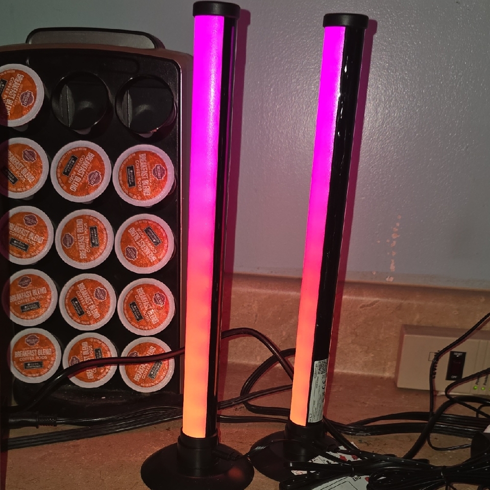 LED RGB Mood Light Bars - Pink to Orange Gradient